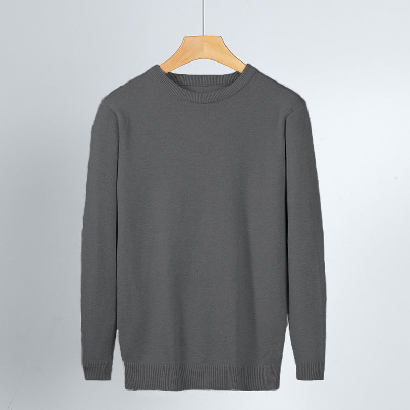 Men's fine crew neck sweater made of cotton blend with light texture and slim fit Mune Fashion