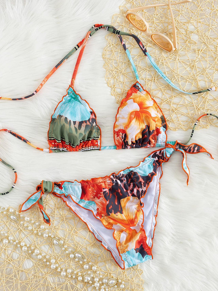 Women's floral patterned triangle bikini Mune Fashion