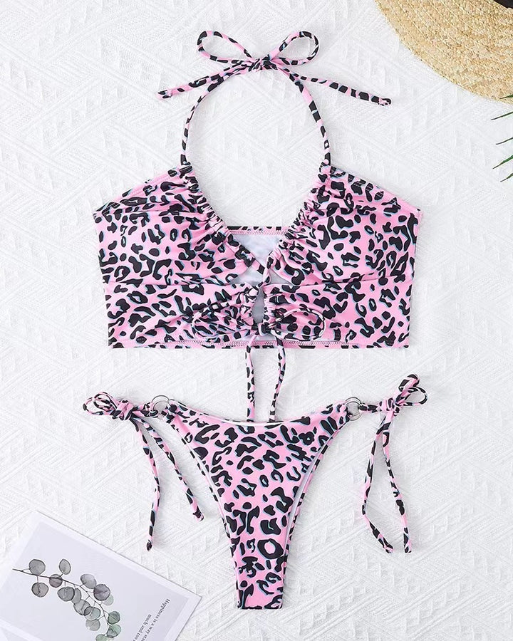 Women's bikini set with exciting leopard pattern and adjustable straps Mune Fashion