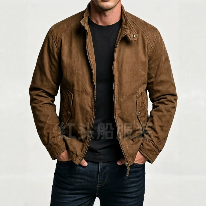 Men's Fashion Leisure Jacket with High Collar