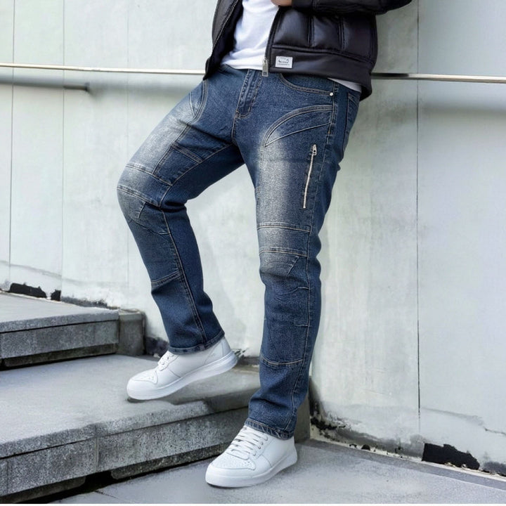 Men's Fashion Cargo Jeans with Zipper Mune Fashion