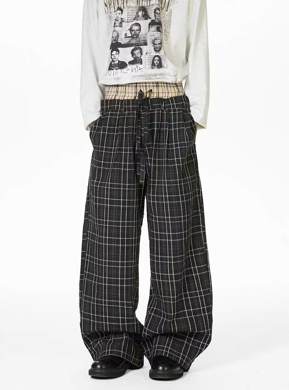 Women's Casual Checkered Carrot Pants Mune Fashion