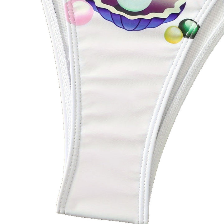 Ladies triangle bikini with playful shell design Mune Fashion