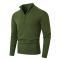 Men's fine knit troyer with half zipper, slim silhouette and contrasting stand-up collar Mune Fashion
