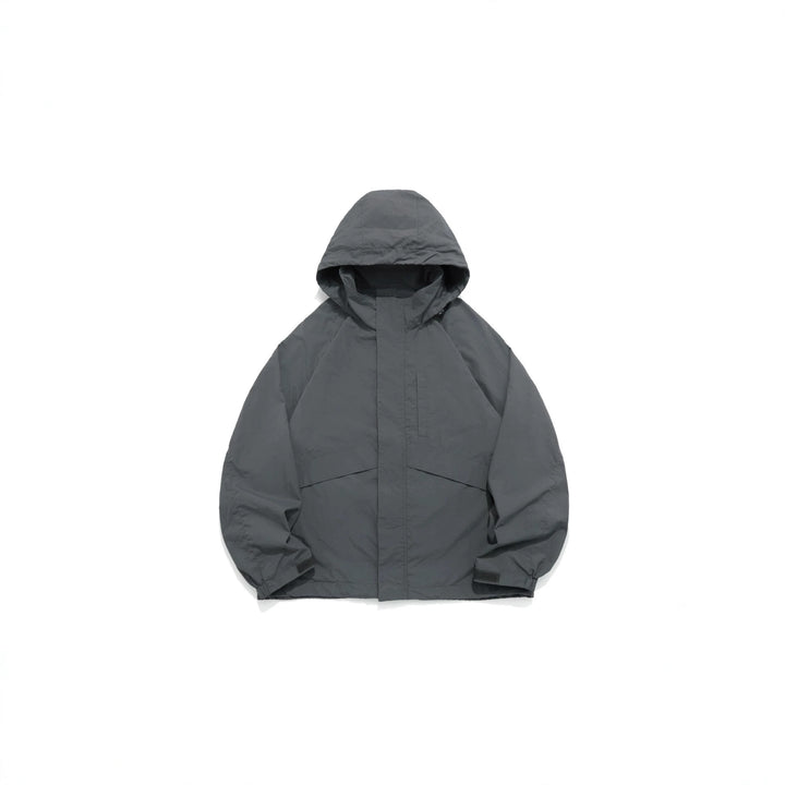 Unisex Wide water-repellent hooded parka with concealed zipper flap and flap pockets Mune Fashion