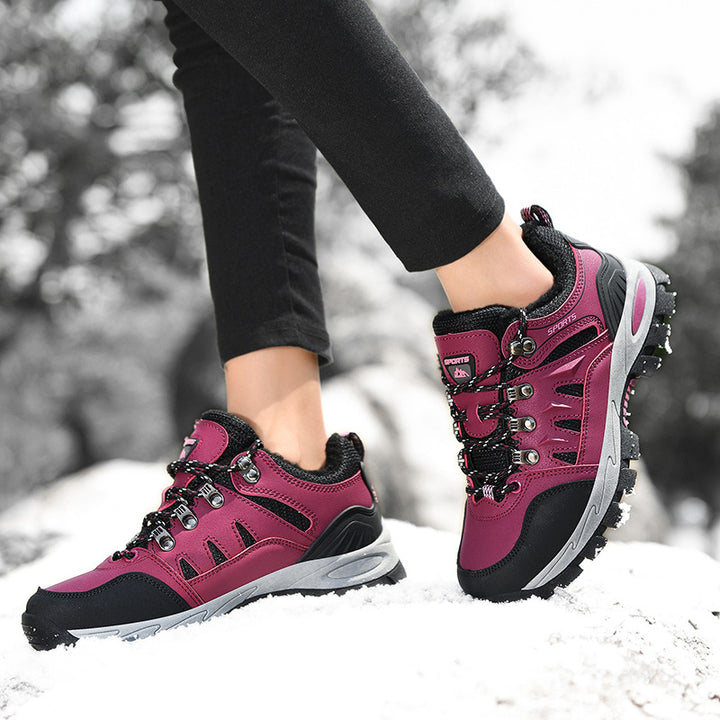 Women's Insulated Winter Trekking Half Shoes with Waterproof Surface and Grippy Multi-Zone Sole Mune Fashion