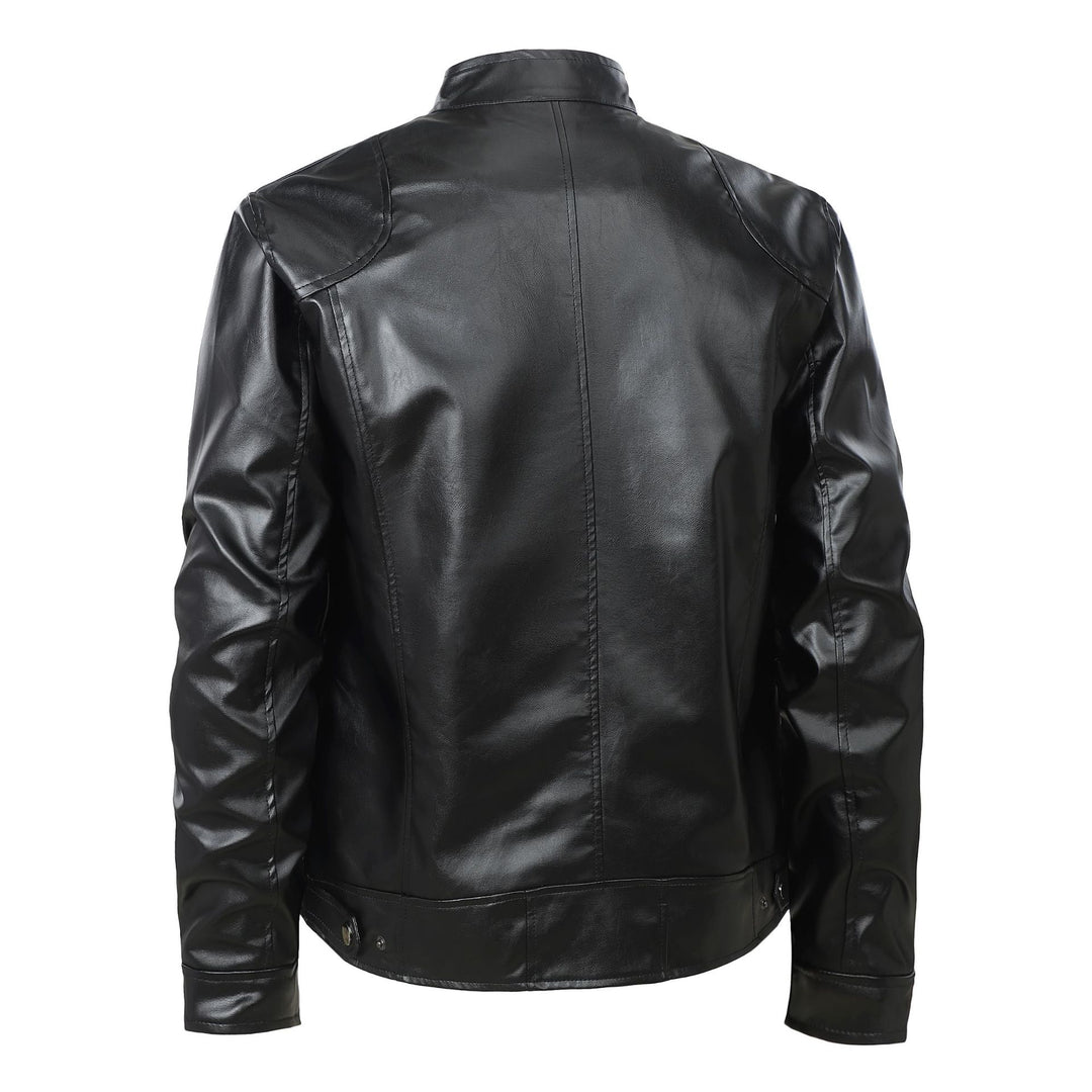 Men's Stylish Leather Jacket with Hood Mune Fashion