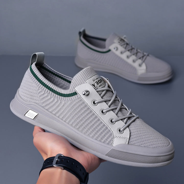 Men's Lightweight Knitted Low-Top Sneaker with Sock-Like Shaft and Cushioned EVA Sole Mune Fashion