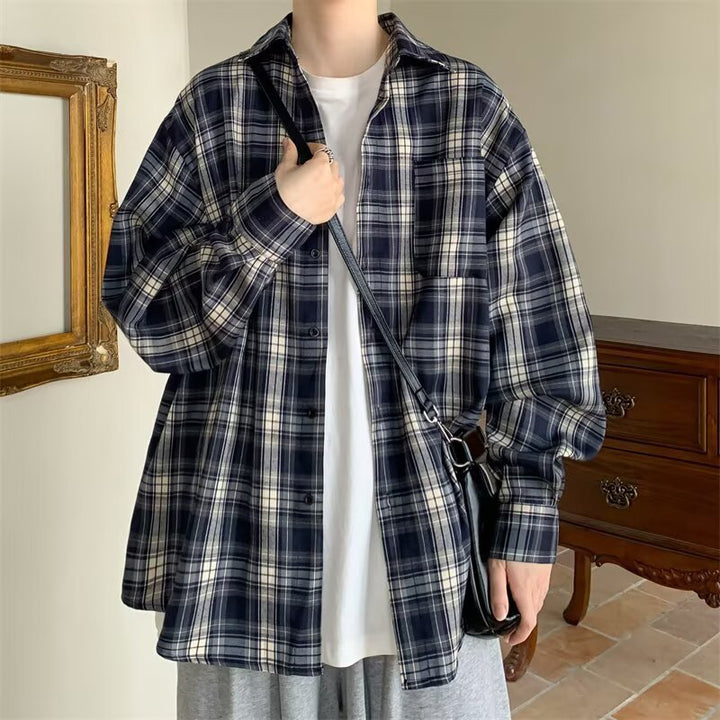 Women Casual Checkered Blouse with Loose Fit Mune Fashion