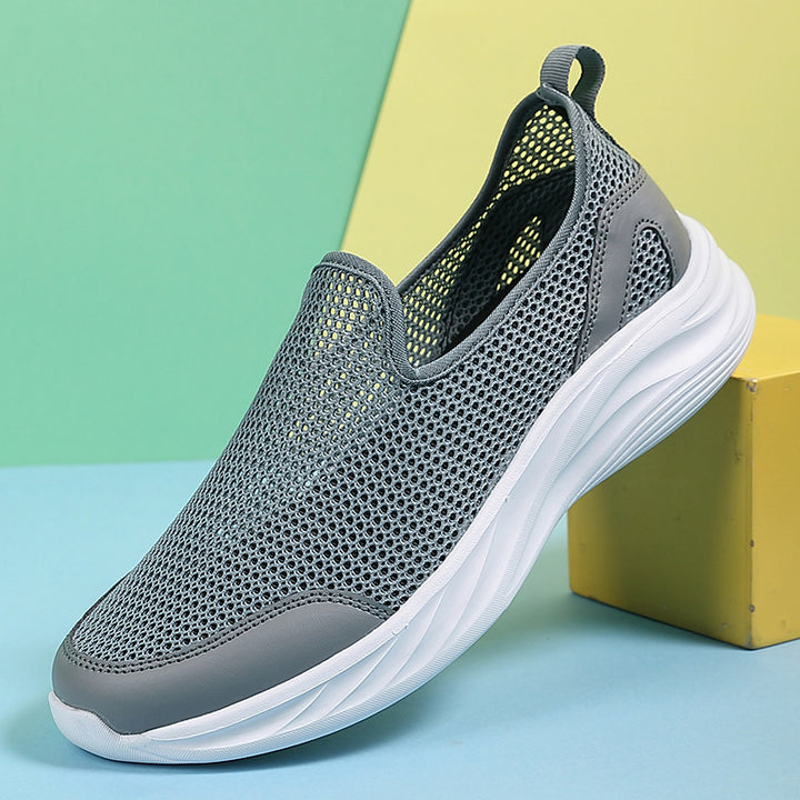 Men's breathable mesh sports shoe with slip-on design and shock-absorbing sole Mune Fashion
