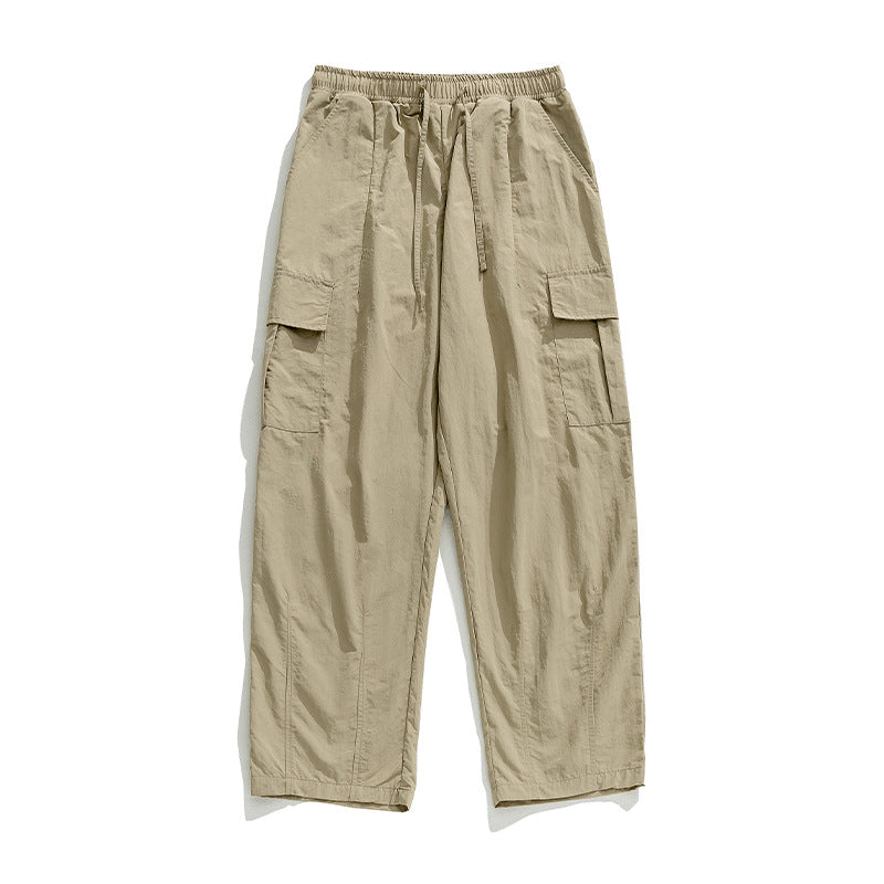 Unisex Locker fit windbreaker cargo pants made of nylon fabric with drawstring waistband Mune Fashion
