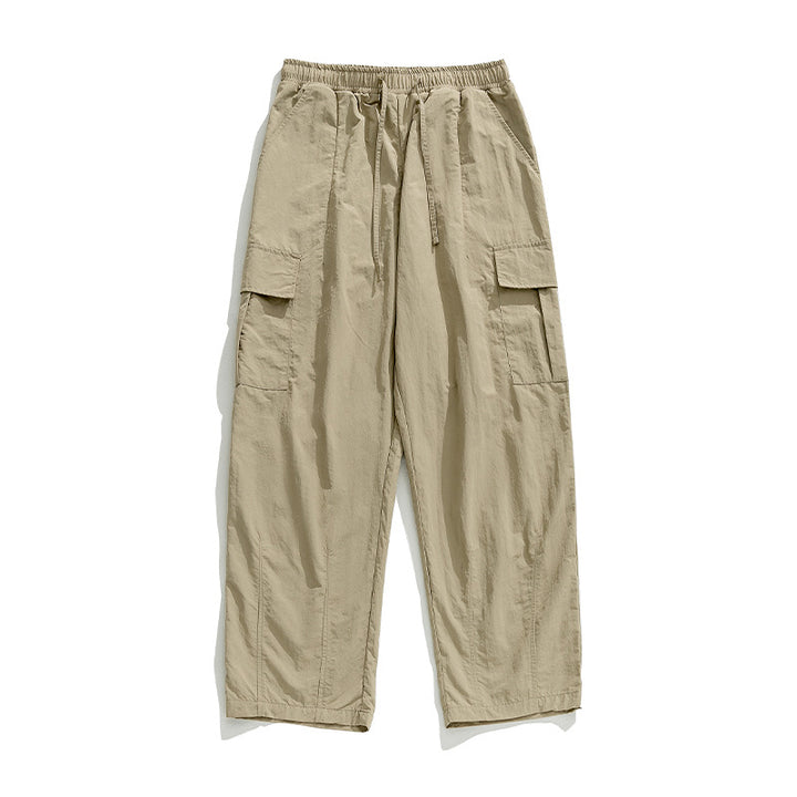 Unisex Locker fit windbreaker cargo pants made of nylon fabric with drawstring waistband Mune Fashion