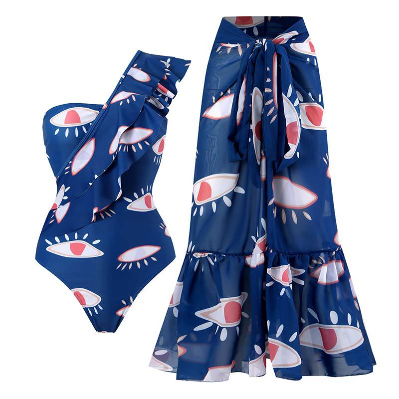 Women's bikini set with high-quality wrap skirt and fringed accents Mune Fashion