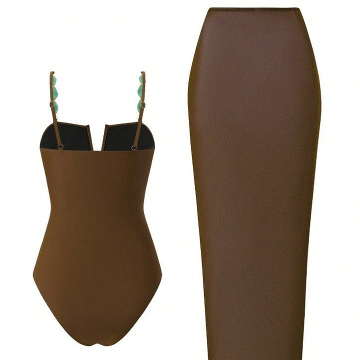 Women Refined One Piece Swimsuit with Elegant Skirt Mune Fashion