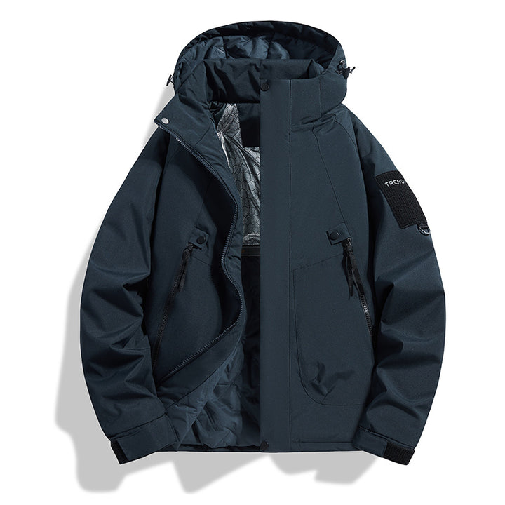 Men's insulated hooded field jacket with quilted thermal lining, windproof shell & utility pockets Mune Fashion