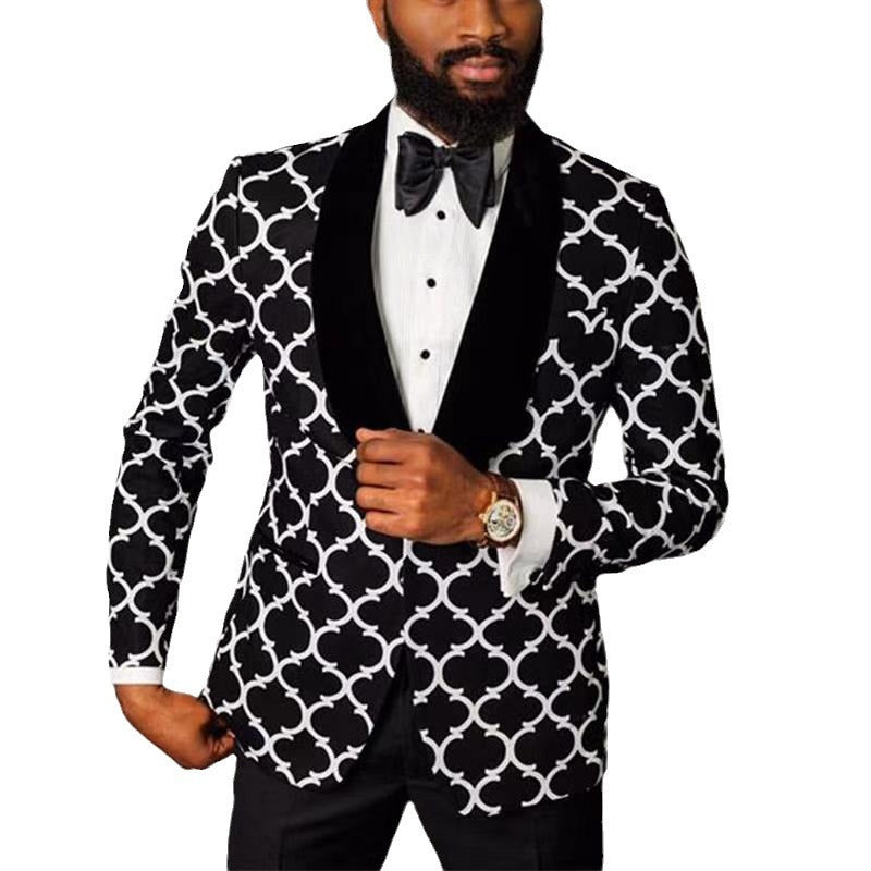 Men's Elegant Designer Blazer with Eye-Catching Pattern Mune