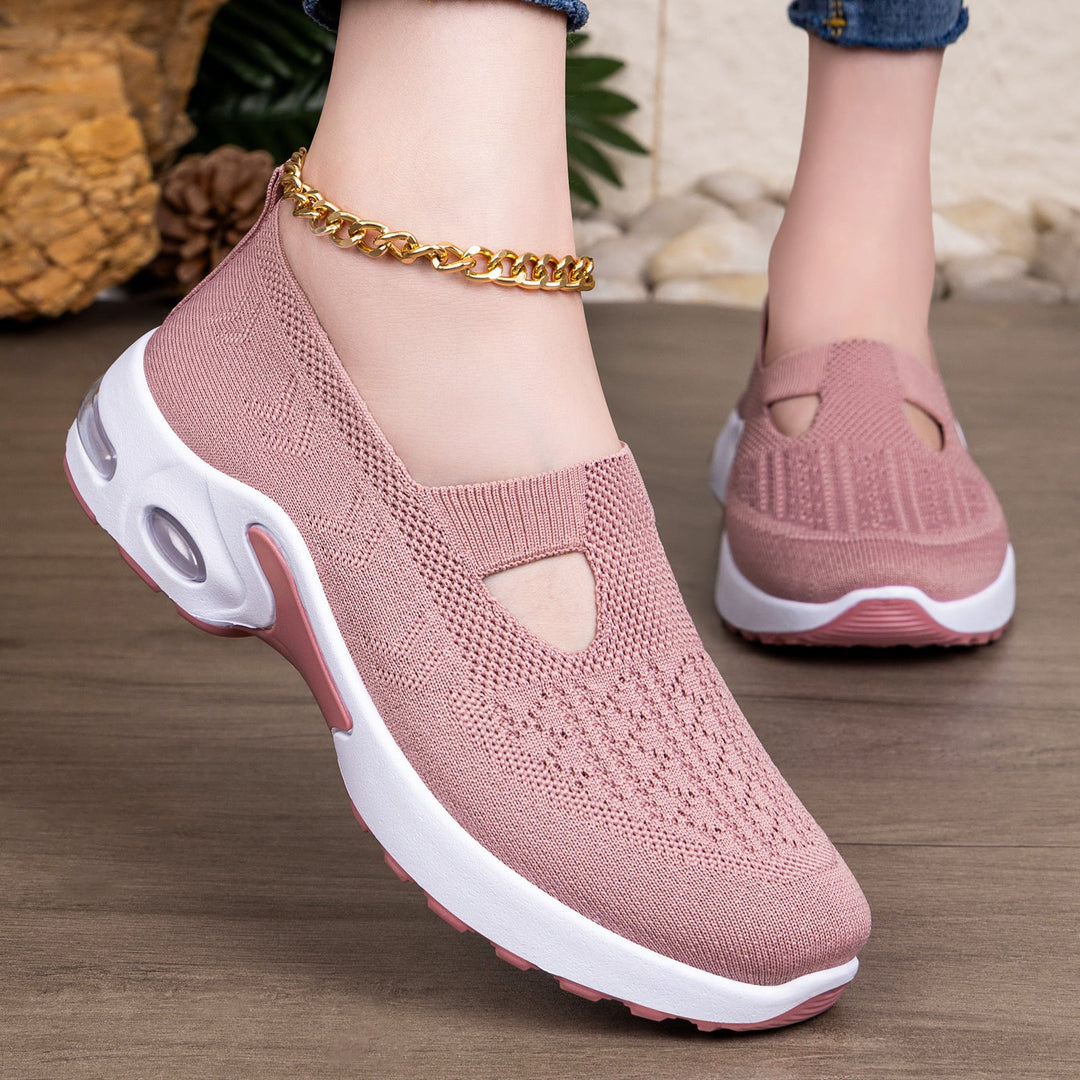 Women Sporty Slip-On Sneakers with comfortable Strobel construction and breathable upper material Mune Fashion