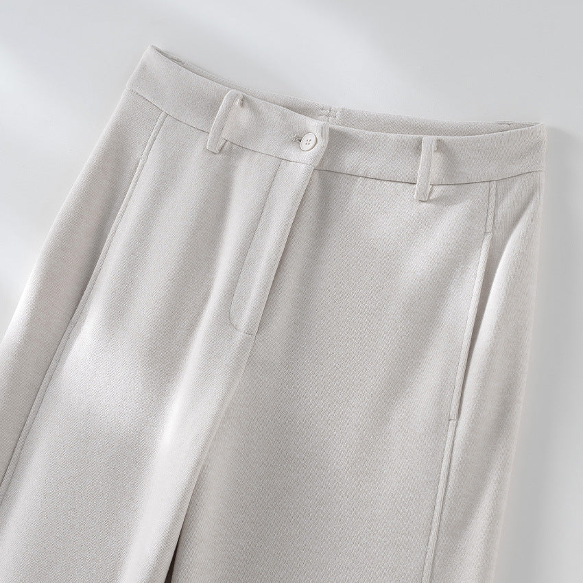 Women's Elegant High-Waist Palazzo Trousers with Crease and Decorative Center Seam Mune Fashion