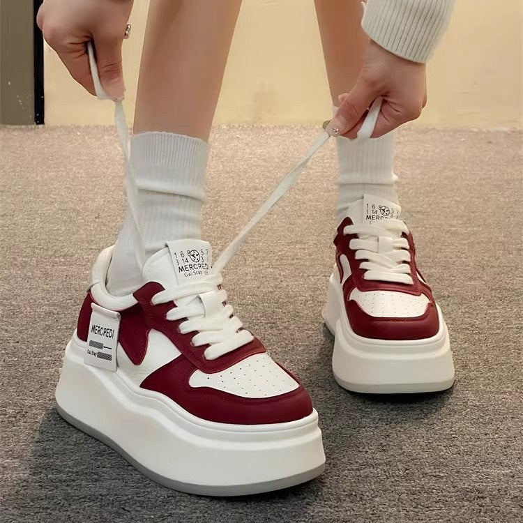 Women's Platform Sneaker with Airy Mesh Upper and Comfortable Cushioning Mune Fashion