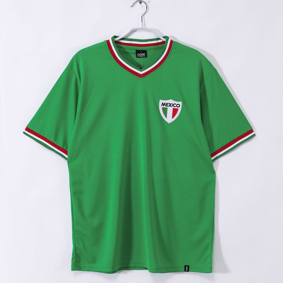 Unisex nan vintage-inspired football shirt with polo collar and large-scale Aztec motif Mune Fashion