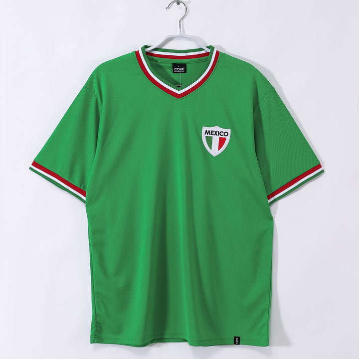 Unisex nan vintage-inspired football shirt with polo collar and large-scale Aztec motif Mune Fashion