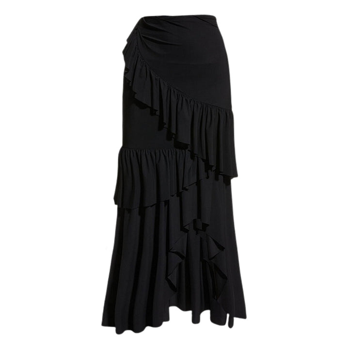 Women One-Shoulder Swimsuit with Ruffle Skirt Mune Fashion