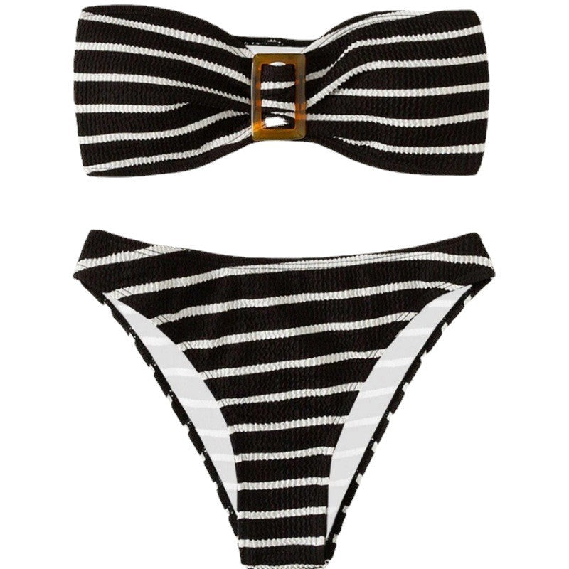Women's Bandeau Bikini Set with Elegant Bow Detail Mune Fashion