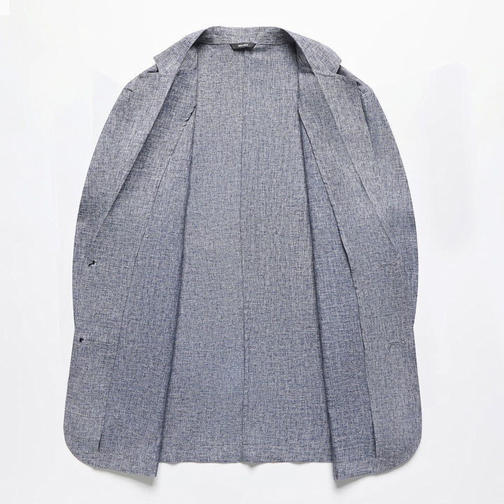 Men's Lightweight Unlined Single-Breasted Blazer with Patch Pockets Mune Fashion