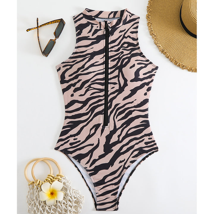 Women’s Sports Zipper One-Piece Mune Fashion