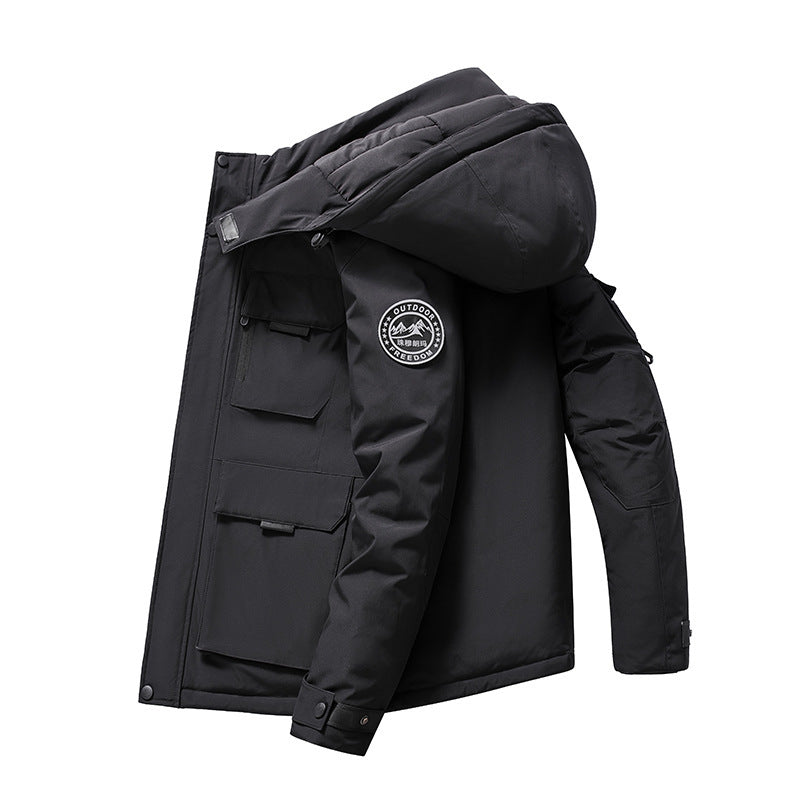 Men's Insulated Field Parka with Hood, Multiple Utility Pockets and Windproof Shell Mune Fashion