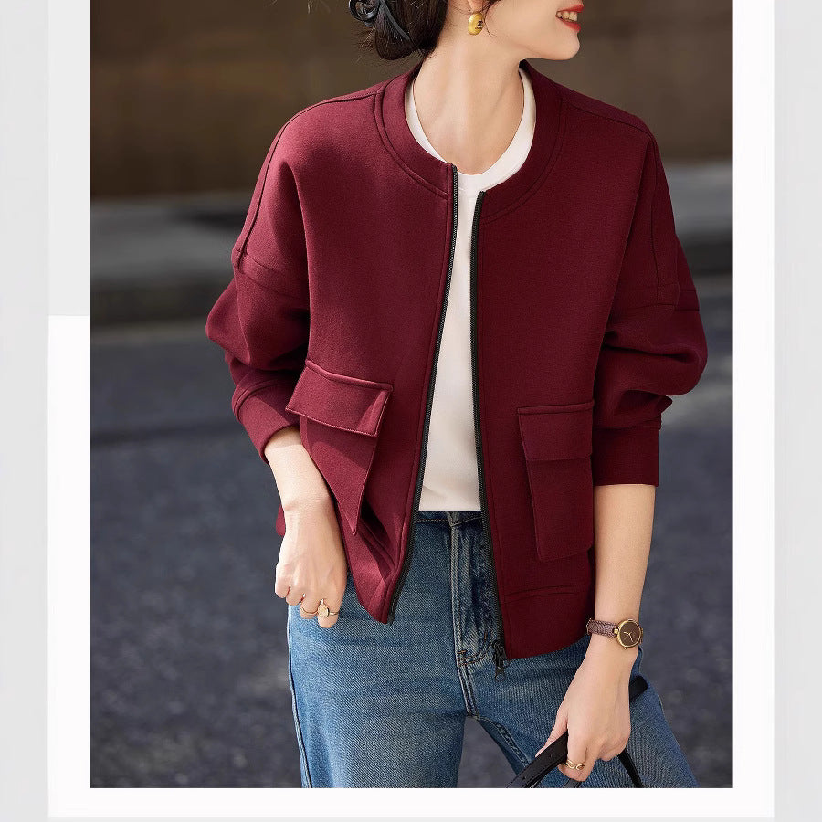 Ladies Fashionable Oversized Sweat Jacket Mune Fashion