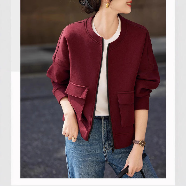 Ladies Fashionable Oversized Sweat Jacket Mune Fashion