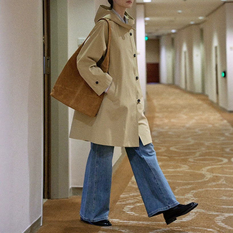 Women's Fashionable Transitional Jacket with Hood Mune Fashion