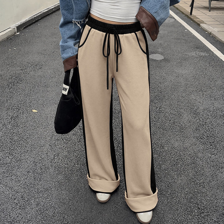 Women Solid Color Relaxed Fit Jogging Pants Mune Fashion