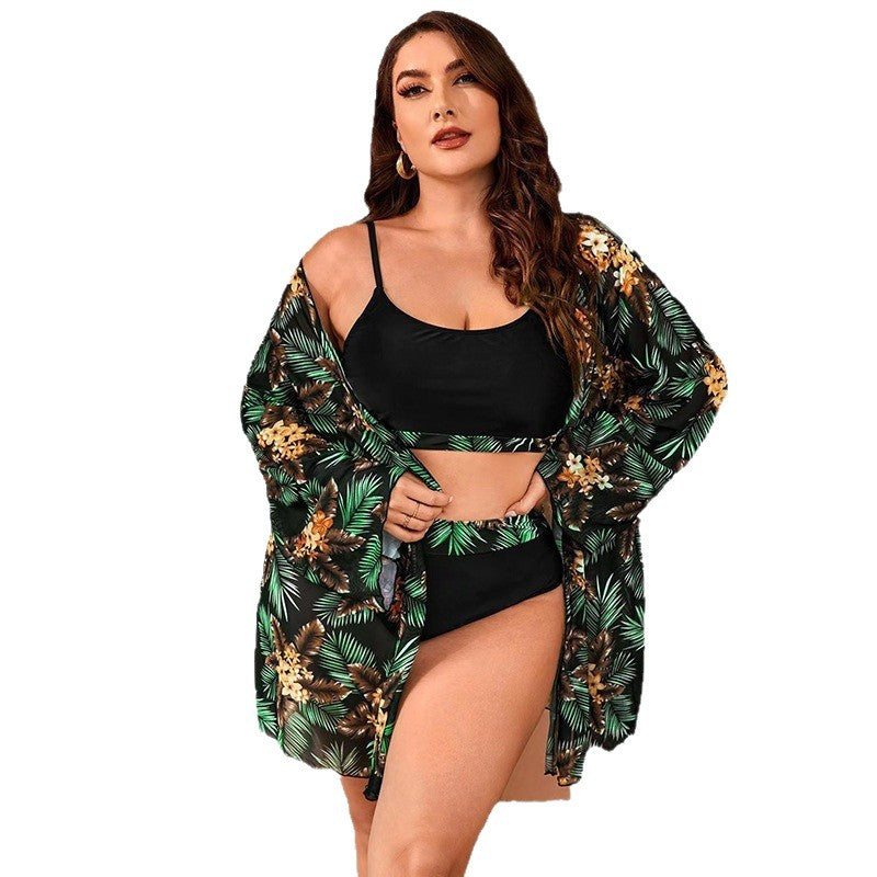 Women's bikini set with floral kimono and functional top Mune Fashion