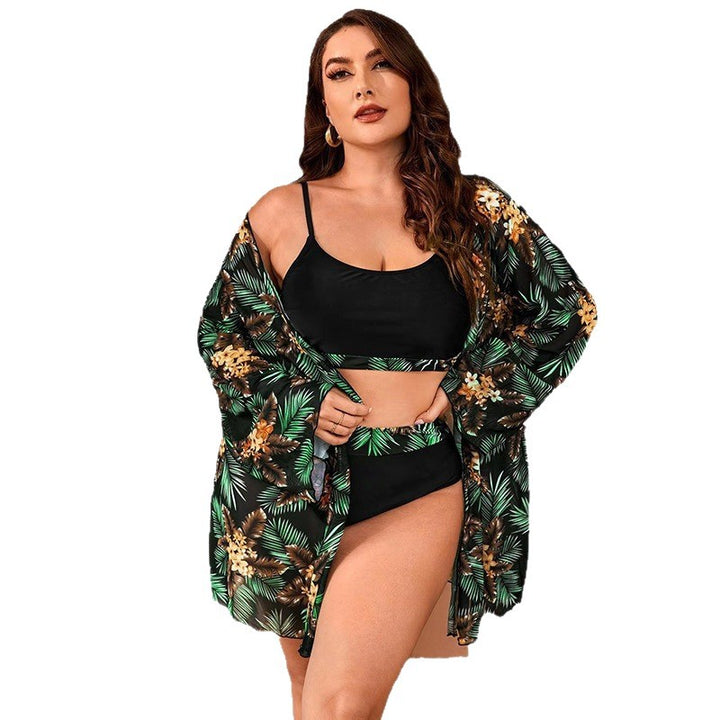 Women's bikini set with floral kimono and functional top Mune Fashion