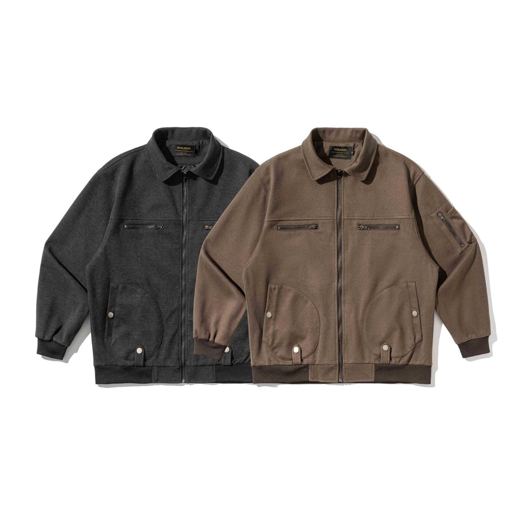 Men's short blouson in utility style with padded front, zip chest pockets and ribbed cuffs