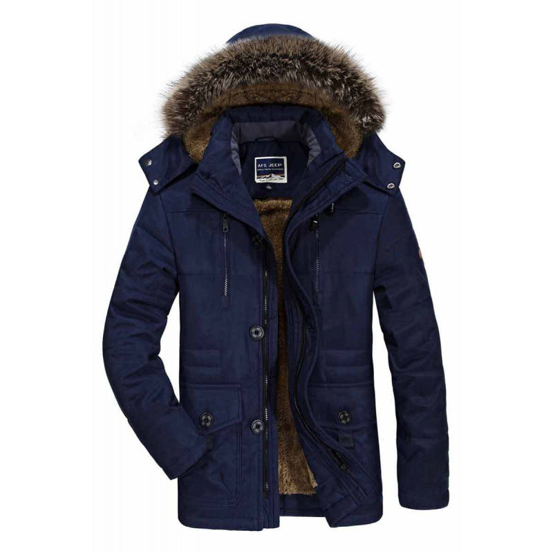 Men's Winter Parka with Removable Hood Mune Fashion