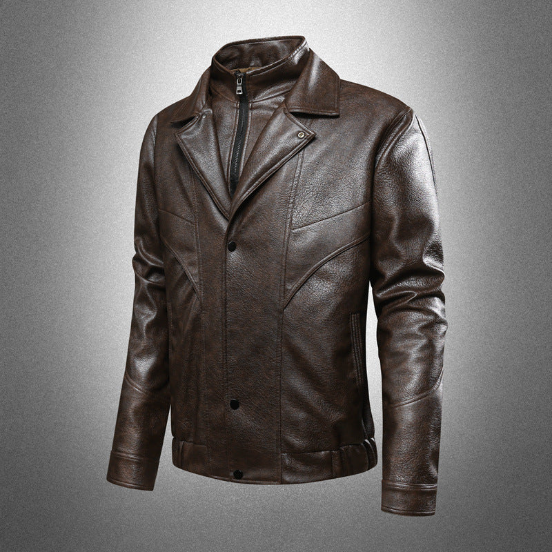 Men's Elegant and High-Quality Faux Leather Jacket Mune Fashion