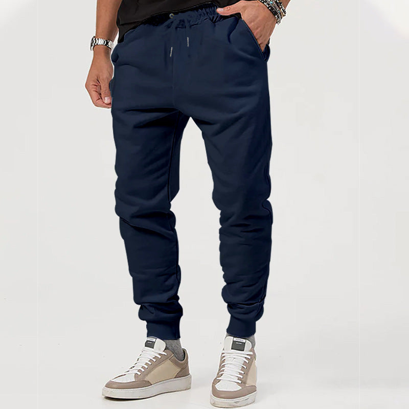 Men's jersey sweatpants in a tapered cut with concealed drawstring and shape-stable ankle cuffs Mune Fashion