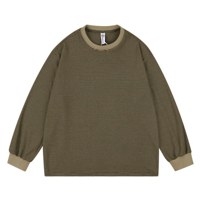 Unisex Wide Striped Long Sleeve in Oversized Cut with Ribbed Cuffs Mune Fashion