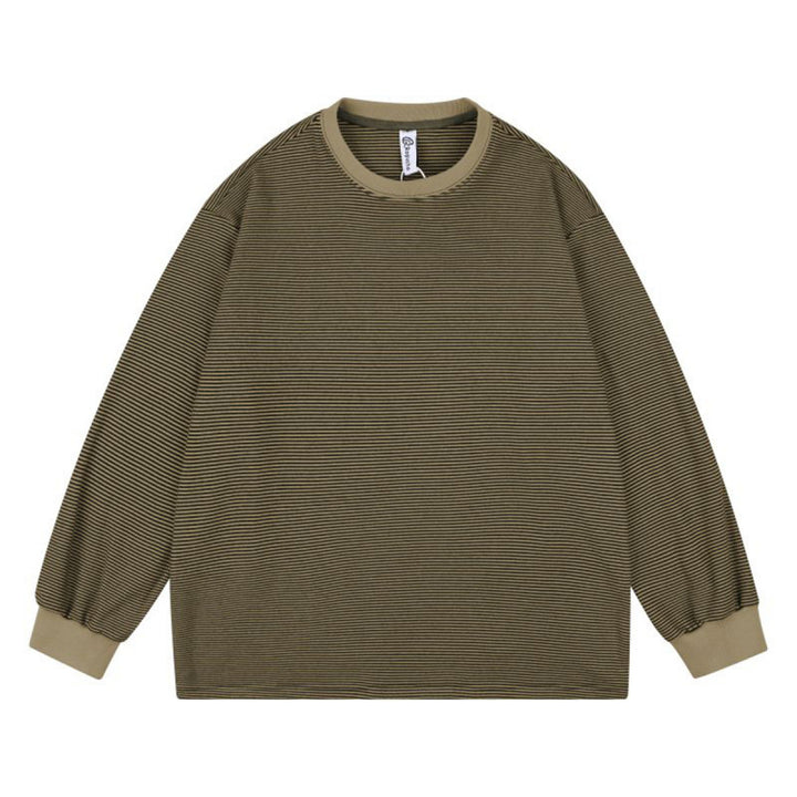 Unisex Wide Striped Long Sleeve in Oversized Cut with Ribbed Cuffs Mune Fashion