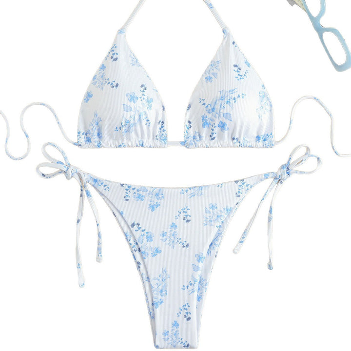 Women Triangle Bikini with delicate floral pattern Mune Fashion
