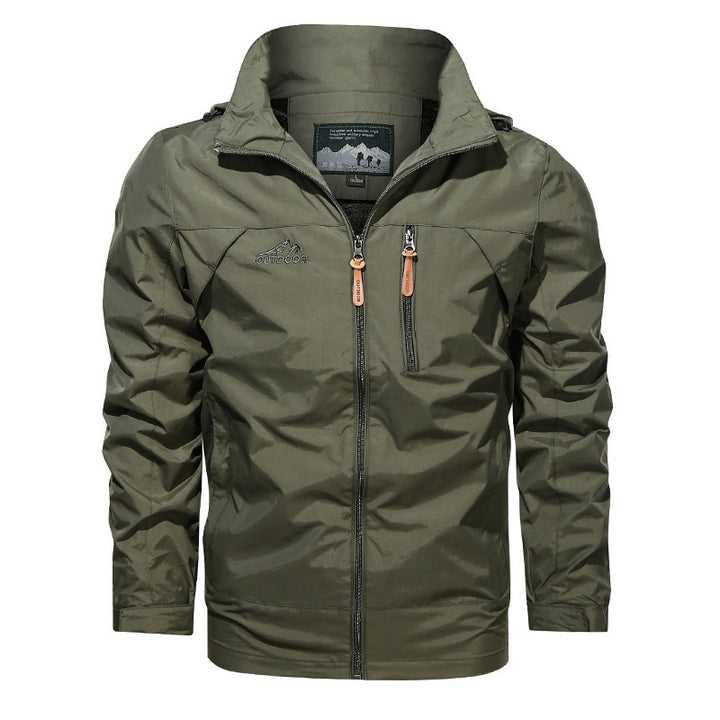 Men's ultralight microfiber windbreaker with high stand-up collar and chest zip pocket Mune Fashion