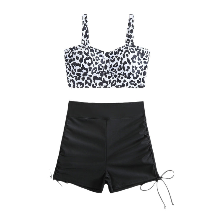 Women's bikini set with asymmetrical top and sporty shorts Mune Fashion