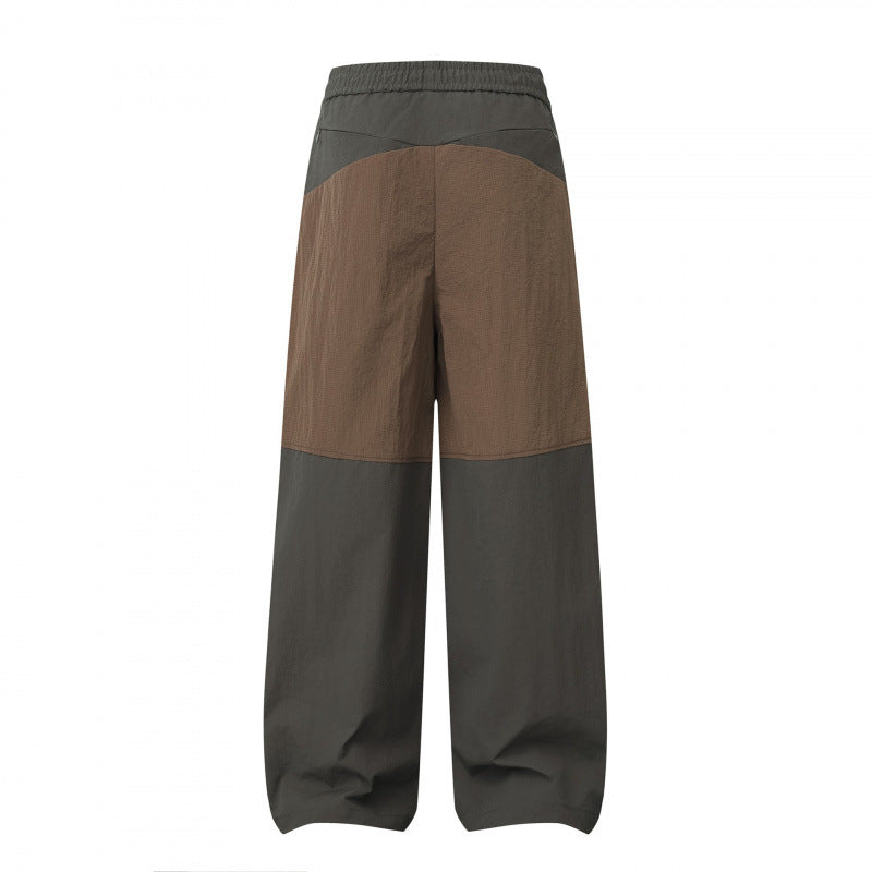 Women Wide Cargo-Style Pants with Elastic Waistband, Drawstring and Side Inset Details Mune Fashion