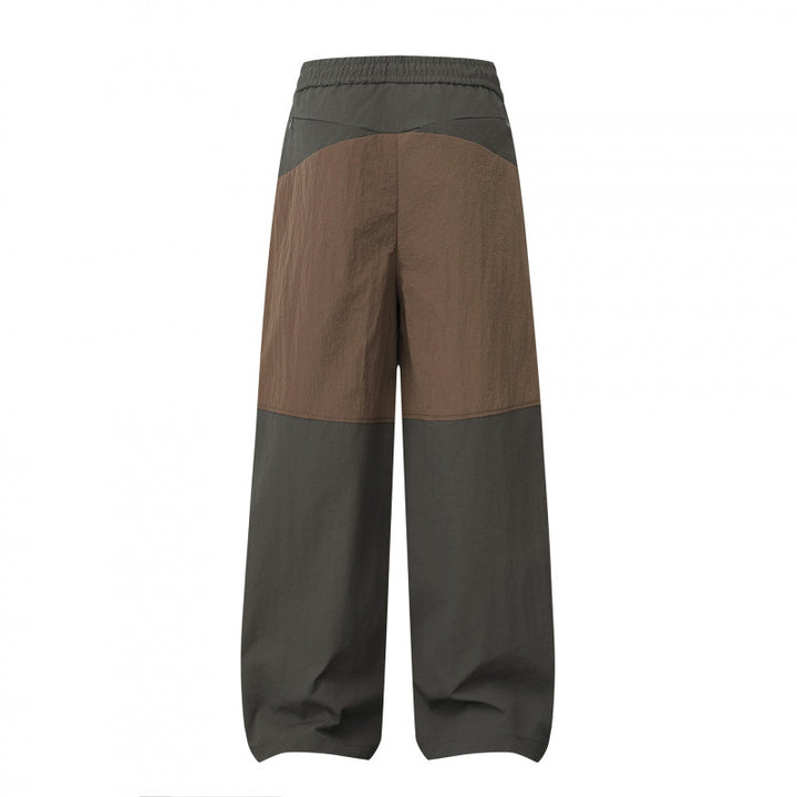 Women Wide Cargo-Style Pants with Elastic Waistband, Drawstring and Side Inset Details Mune Fashion