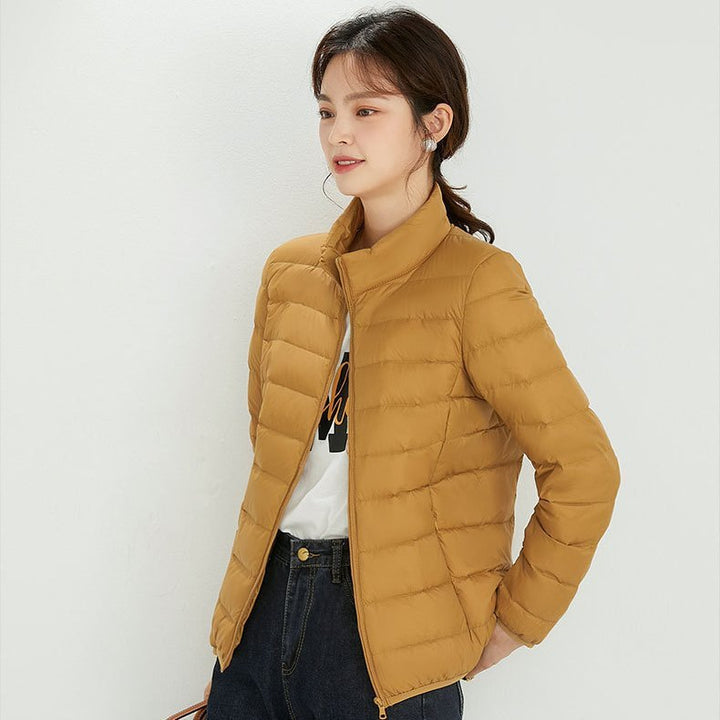 Women's Ultra-light Quilted Hooded Jacket with Ultra-flat Thermal Wadding Mune Fashion