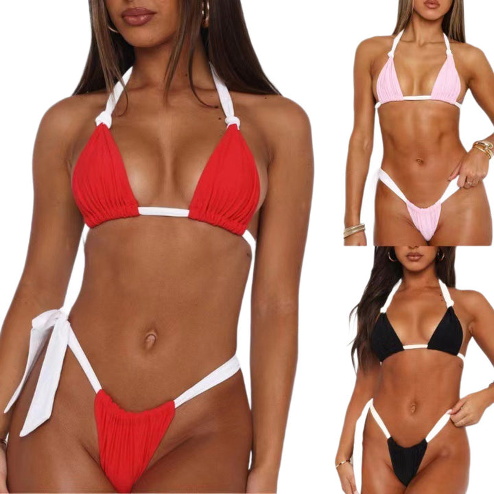 Ladies triangle bikini with delicate ruffle details Mune Fashion