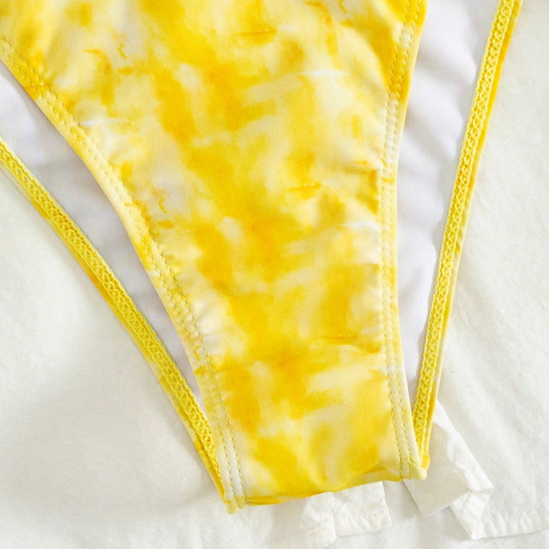 Women's triangle bikini with gathers and fashionable detail Mune Fashion